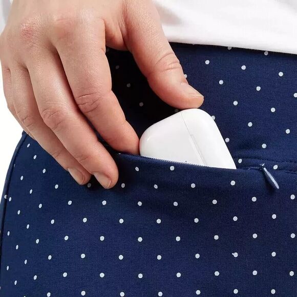 Lands' End Shore Womens Size X-Small Navy Blue Stretch Knit Capri Cropped Pants - Picture 3 of 10